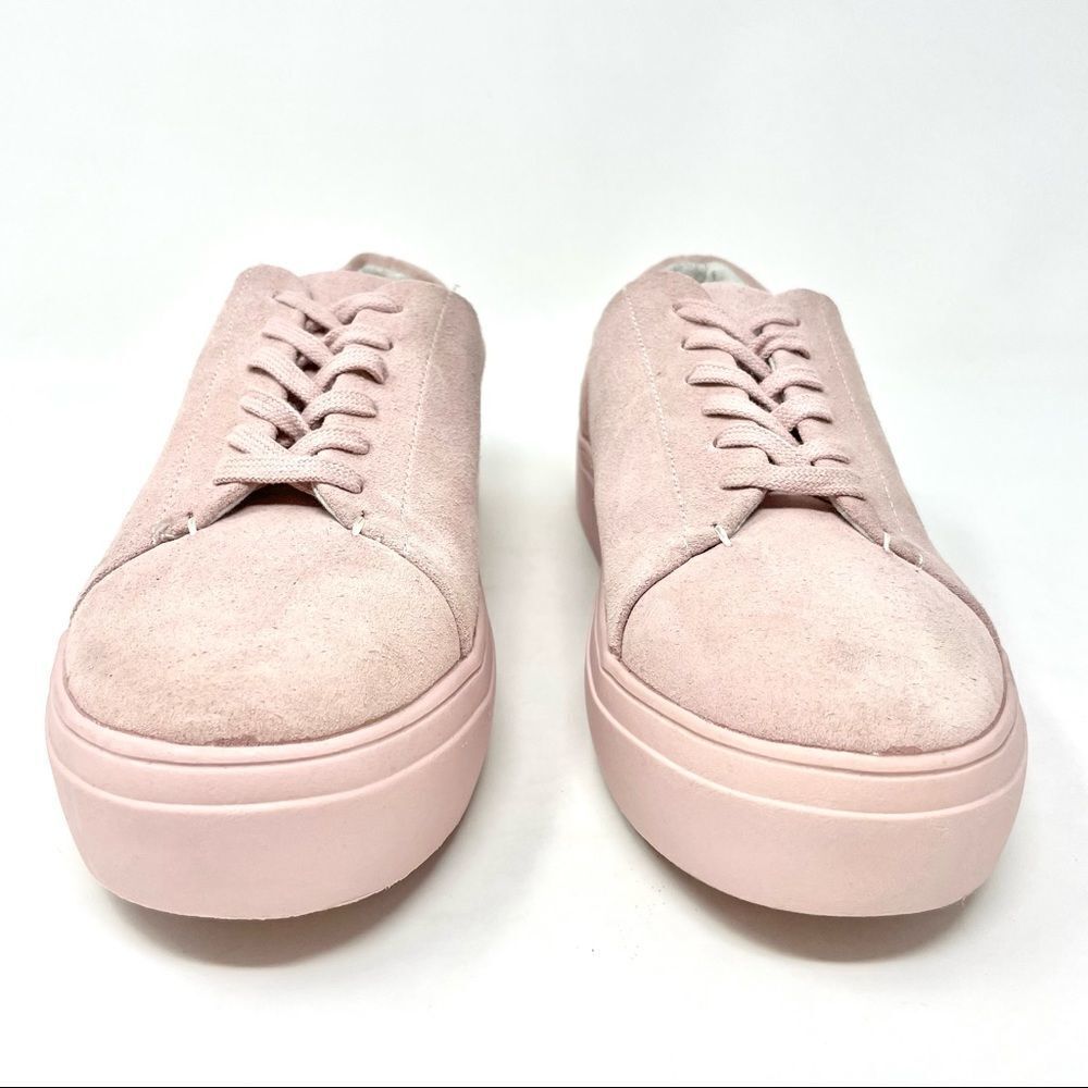 NEW DLG Monochromatic Pink Suede Chunky Sneakers Size 7 - Picture 3 of 8